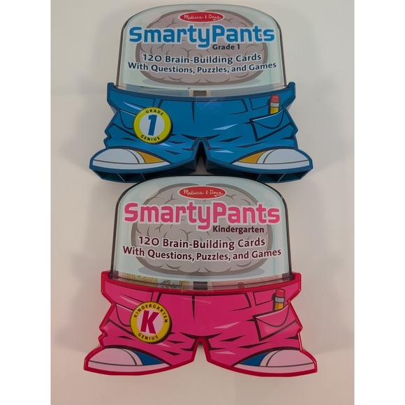 Lot of 2 Melissa & Doug Smarty Pants Brain Building Educational Cards K & 1st - Picture 6 of 6